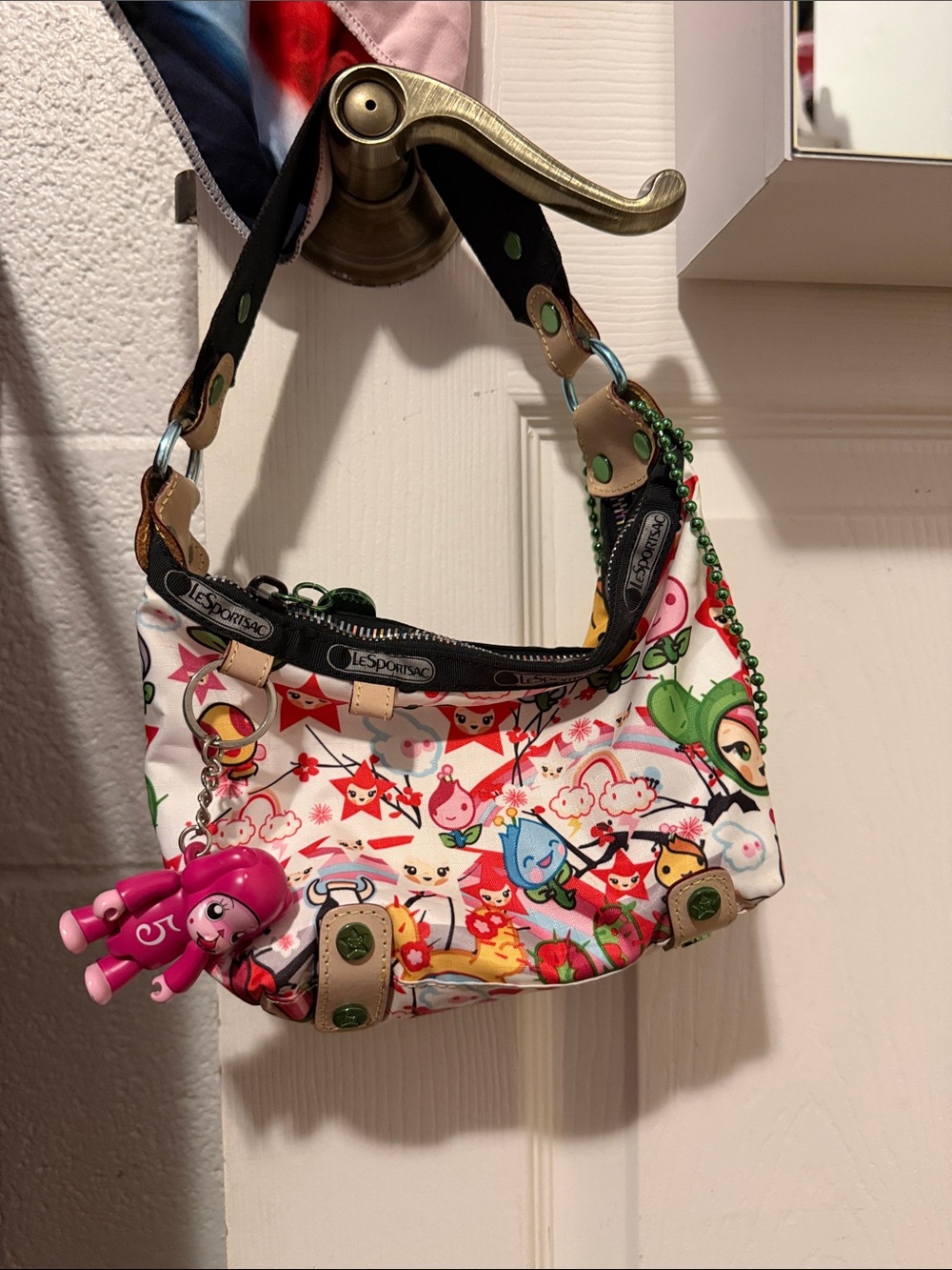 Lesportsac x tokidoki Women’s Colorful Character Print Shoulder Bag - White